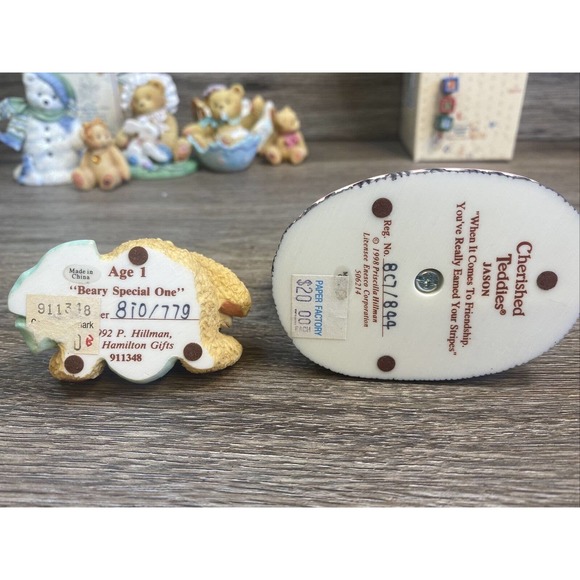 Lot Of 10 Enesco Cherished Teddies From 1992 to 1998, 2 Boxes Birthday, Carousel - Picture 16 of 16